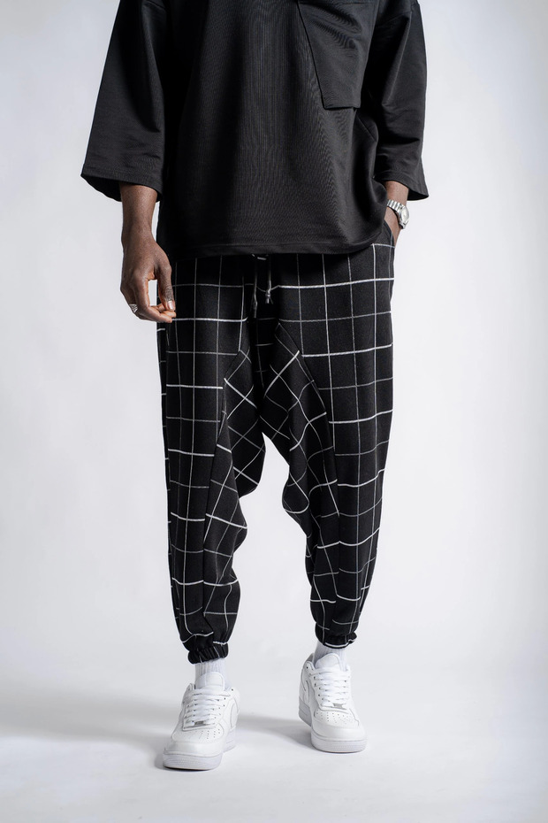 Patterned Shalwar with Elastic Waist - 1