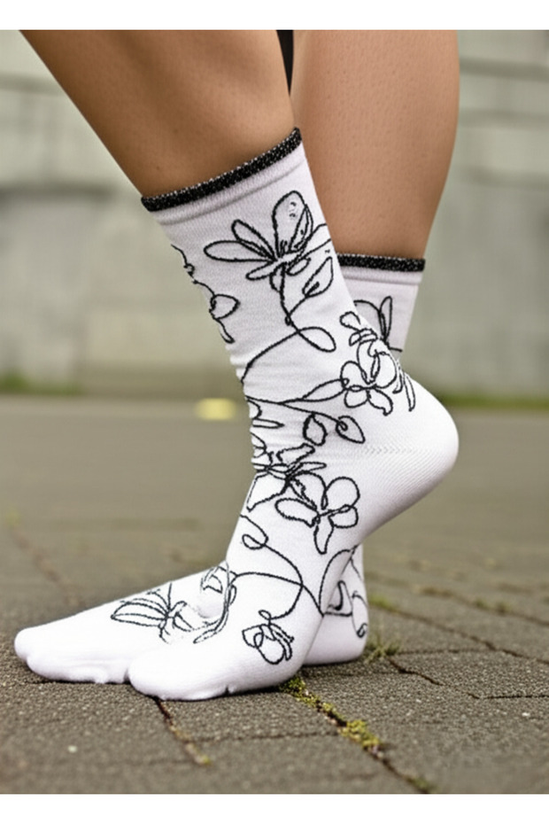 NEŞELİ/DESENLİ ÇORAP - 1