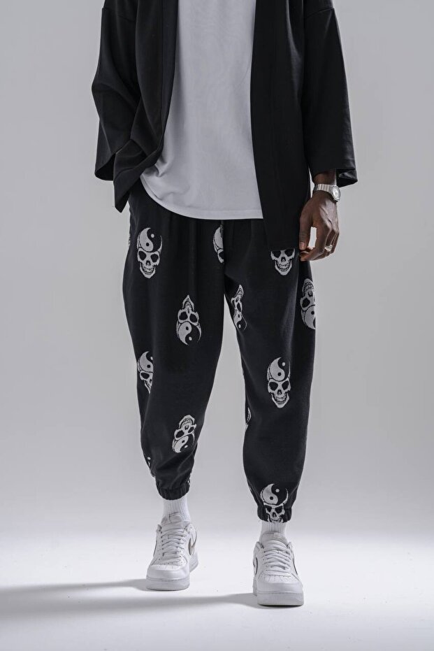 Patterned Shalwar with Elastic Waist - 1