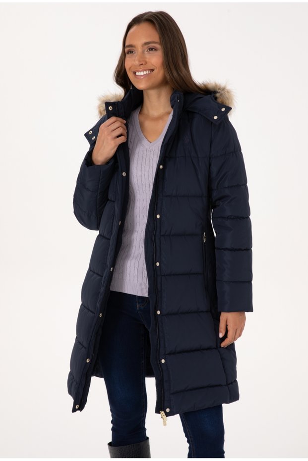 U.S. Polo Assn. Basic Fit Cut, Fur Hooded Coat