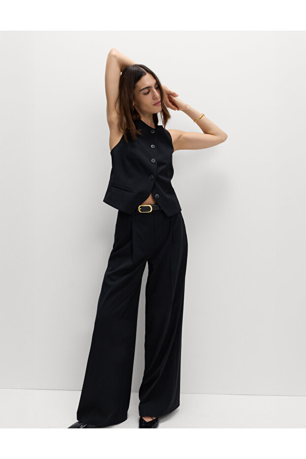 Düğmeli Kadın Yelek - 3