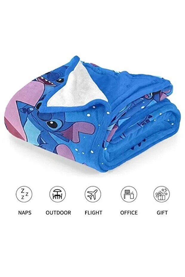 Lazy flannel sofa blanket, nap blanket, available in multiple sizes, machine washable. - 5