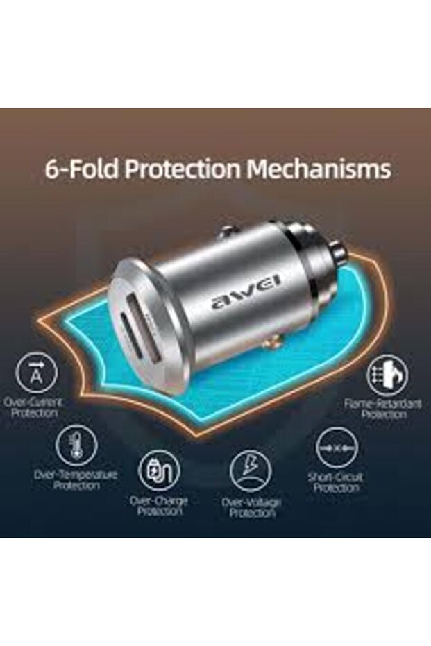 C-708 Car charger Silver