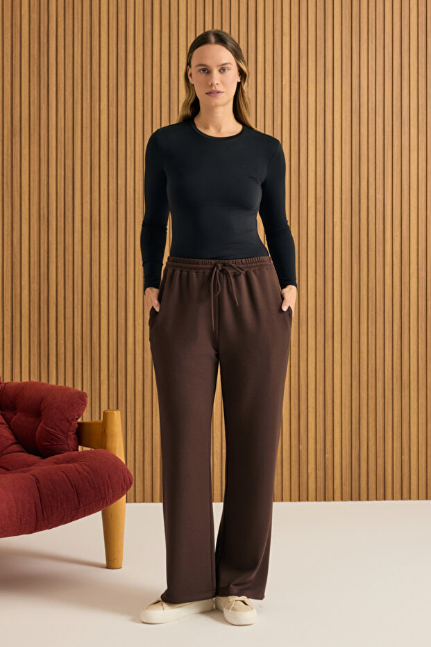 Beli Lastikli Örme Pantolon - 2