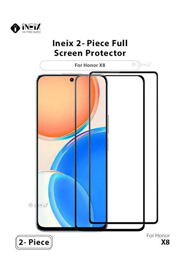 واقي شاشة كامل من قطعتين لهاتف Honor X8