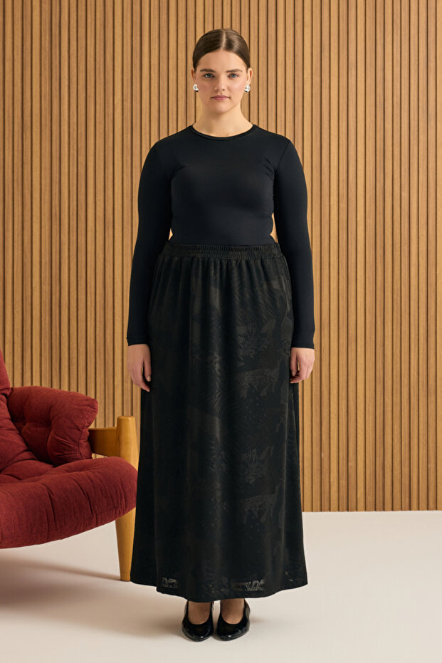 Jakarlı Örme Etek - 2