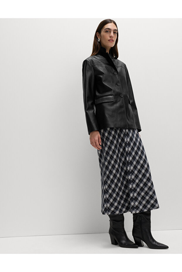 Suni Deri Blazer Ceket - 3