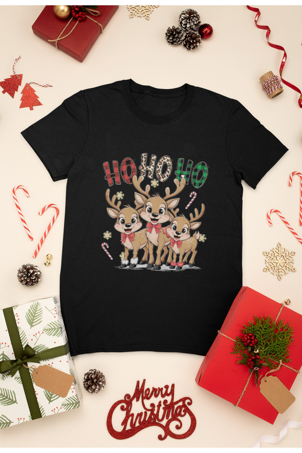 New Year Printed Unisex Children's T-Shirt, Christmas Themed, 100% Cotton