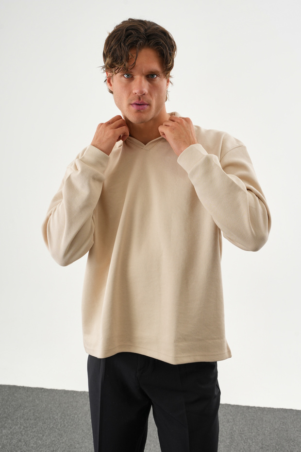 EASE Oversize Sweatshirt Bej - 5