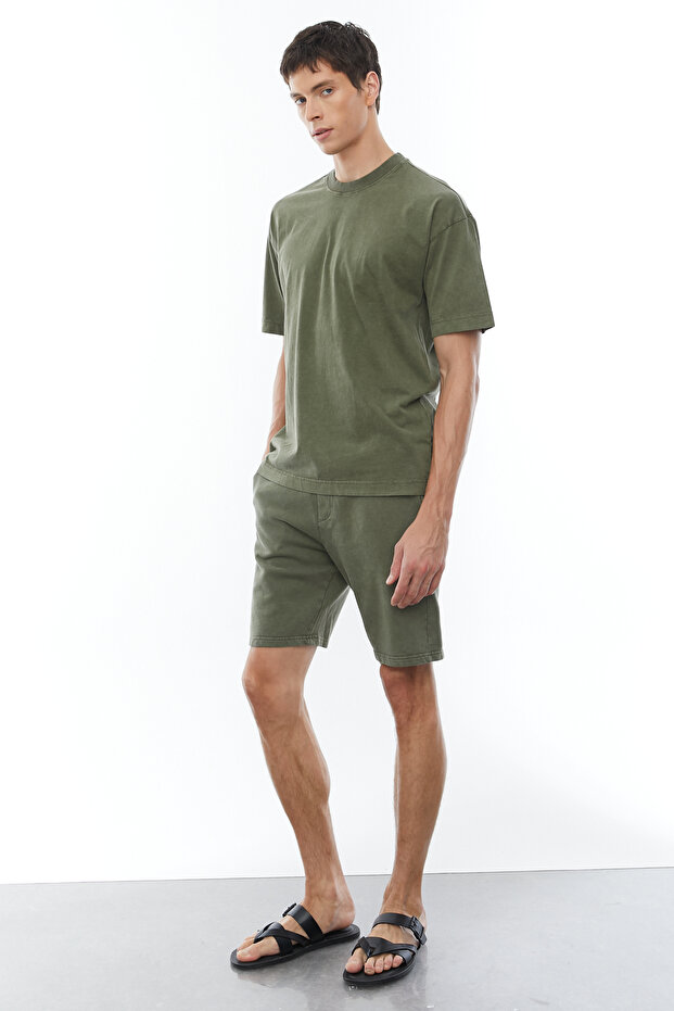 شورت عادي قابل للغسل مع رباط عند الخصر - 3