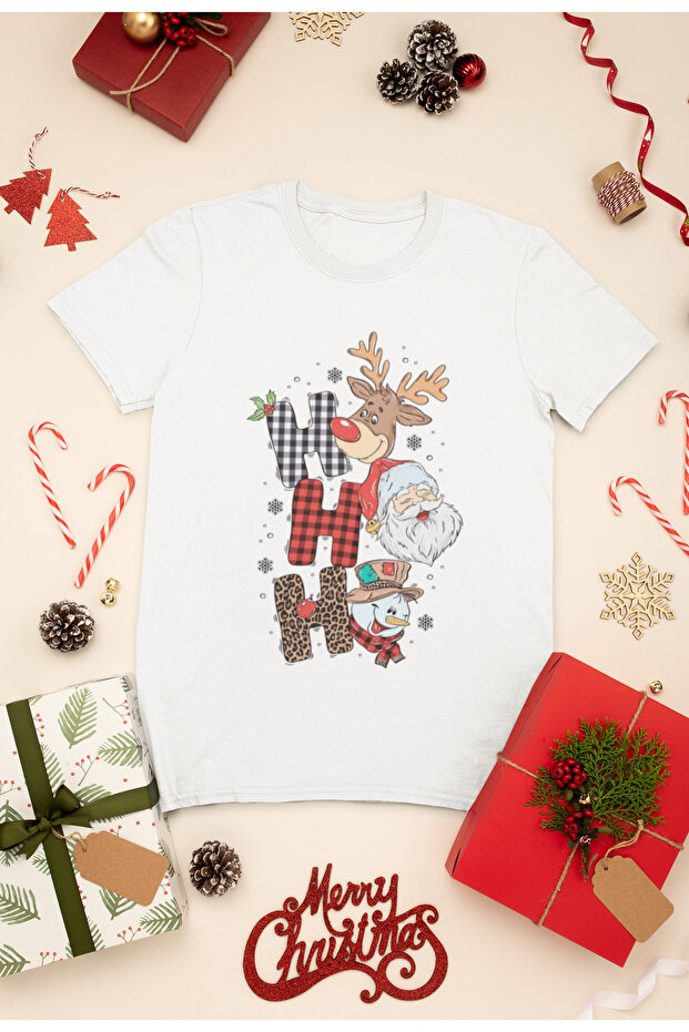 New Year Printed Unisex Children's T-Shirt, Christmas Themed, 100% Cotton