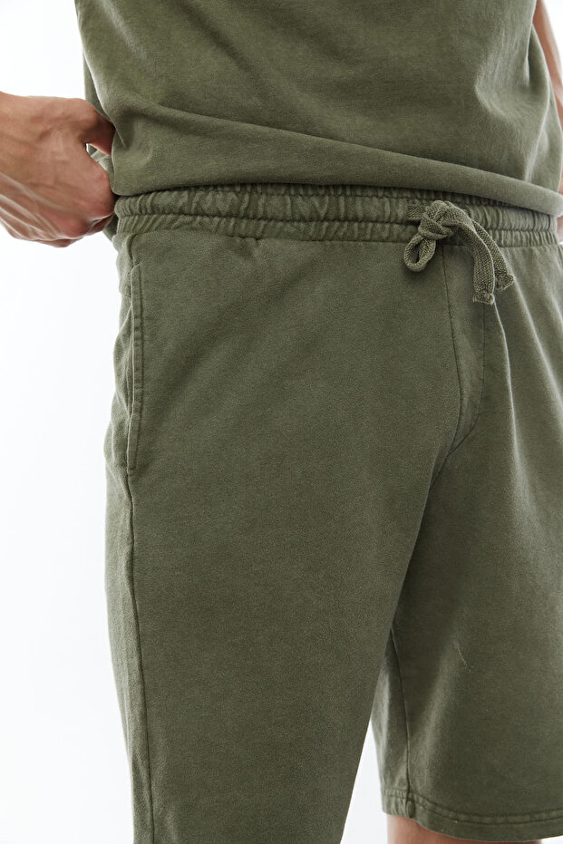 شورت عادي قابل للغسل مع رباط عند الخصر - 6