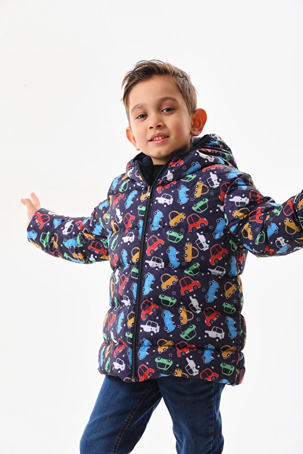 معطف منفوخ بنمط سيارة للأولاد DPRBC016 - 2