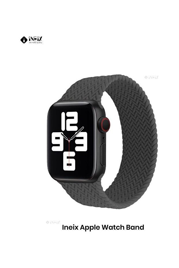 حزام بديل مضفر قابل للتمدد بحلقة منفردة لساعة Apple Watch مقاس 42 مم و44 مم بطول 135 مم