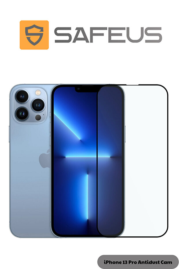 واقي شاشة زجاجي من الياقوت الأزرق لهاتف iPhone 13 Pro يغطي بالكامل ويمنع بصمات الأصابع