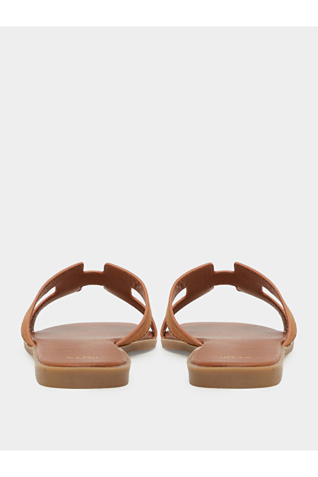 صندل مسطح بني - 5