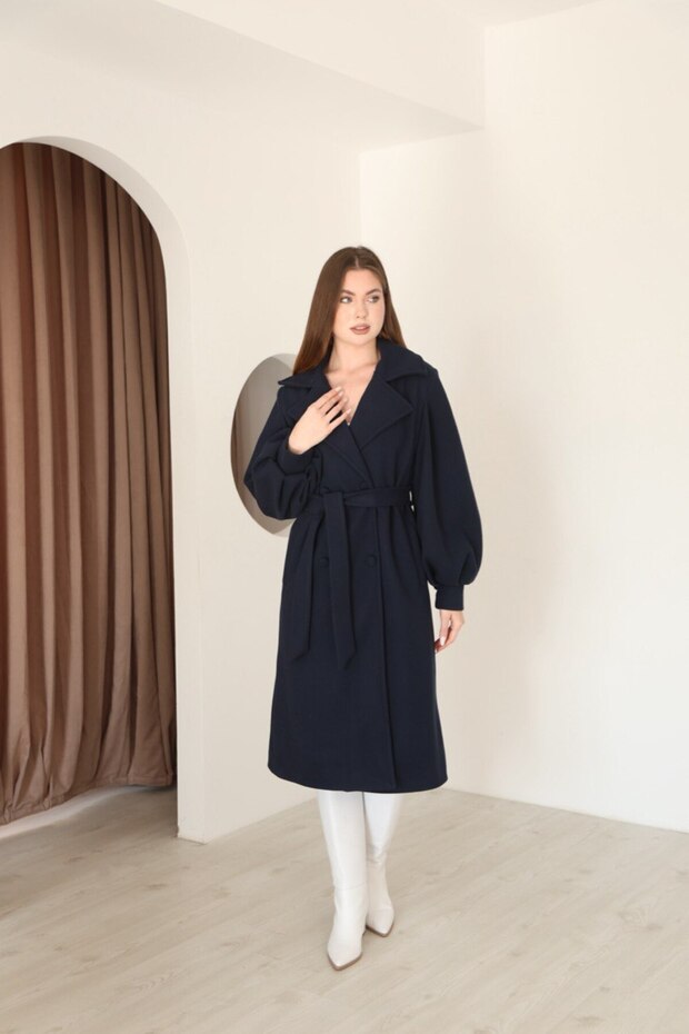 معطف ختم مبطن بأكمام بالونية - 2