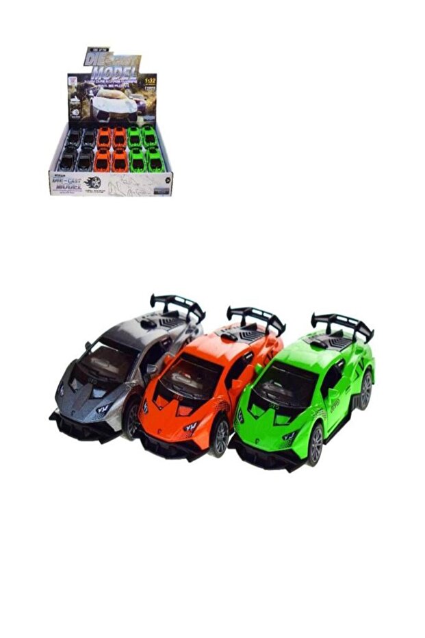 Lamborghini Model Pull and Release Metal Toy Car with Opening Doors K174A29 Gray