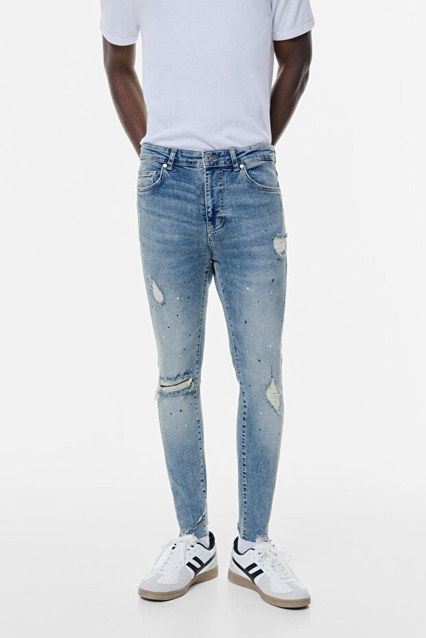 Carrot fit boya damlalı jean - 2