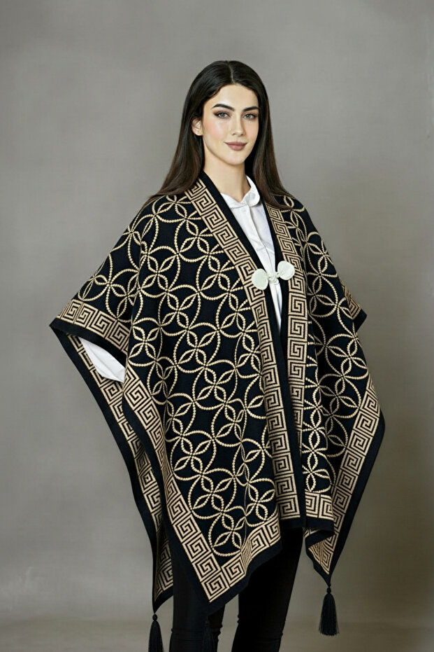 Çelik Örgü Triko Panço - 1