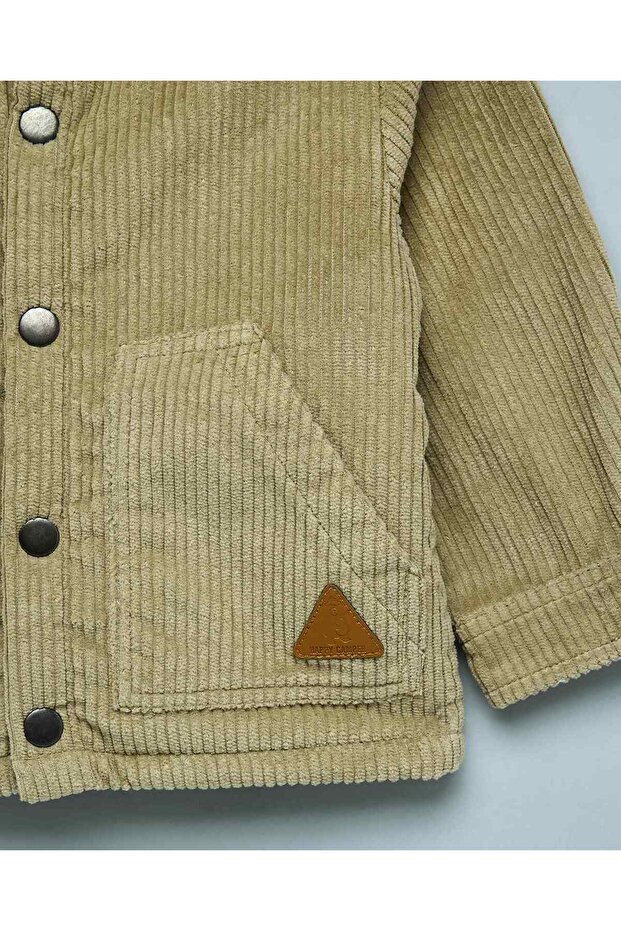 سترة مخملية مع زر للإغلاق - 4