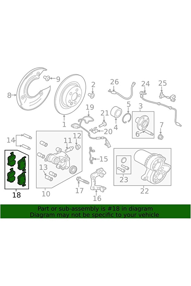 Caliper Brake Pad Kit for Range Rover Velar & Volvo XC60 - LR167829