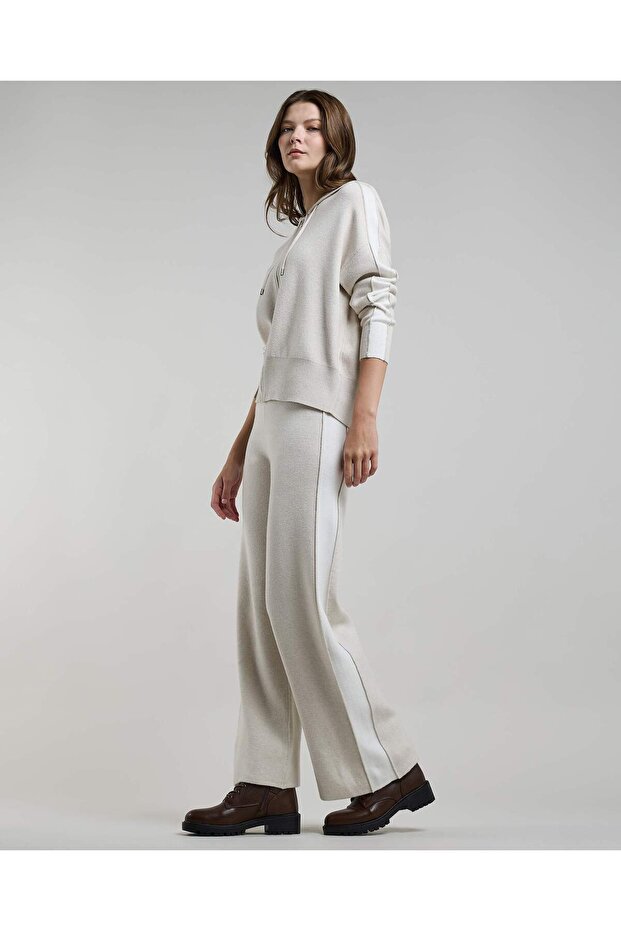 Solid Knit Pants with Elastic waist - 1