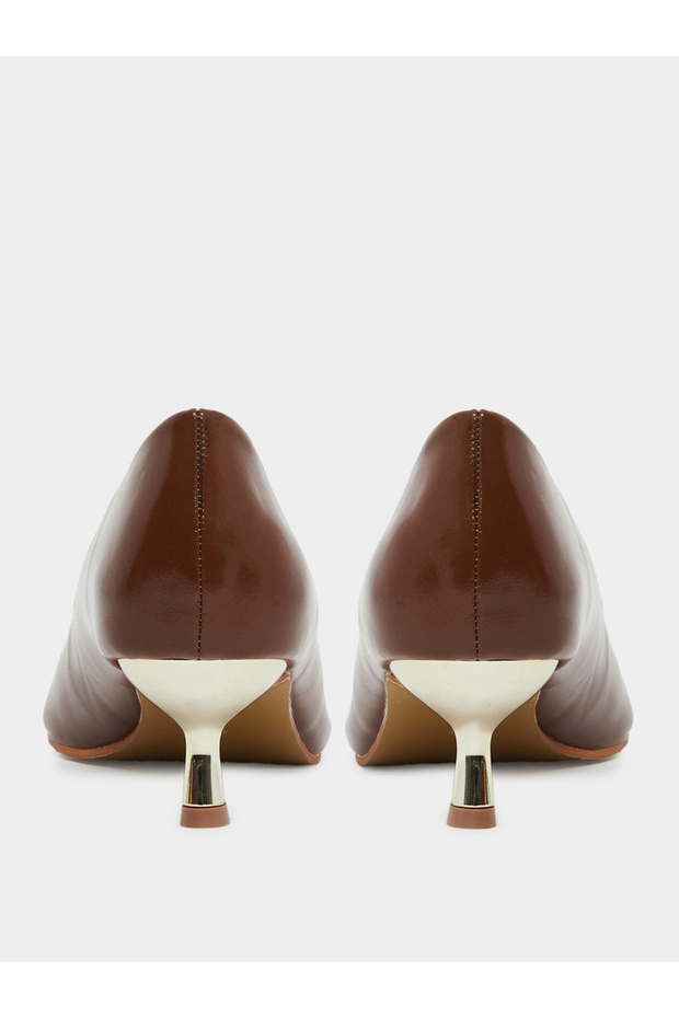 حذاء بني ذو مقدمة مدببة - 5