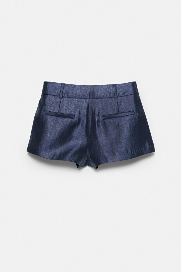 Parlak kumaşlı bermuda şort - 7