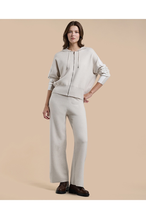 سترة سادة بغطاء رأس وسحاب للإغلاق - 3