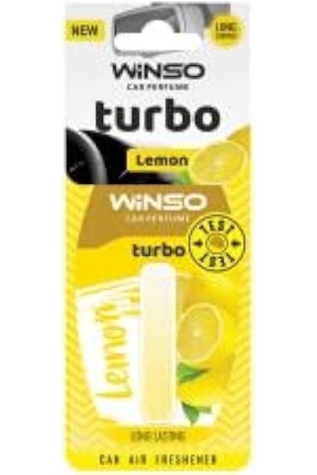 Turbo Car Air Freshener - Lemon (Long-Lasting, Multiple Flavors)