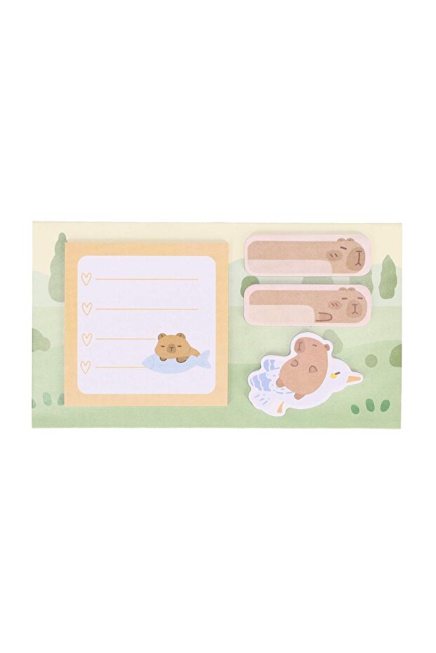 Capybara sticky notes pastel orange - 2