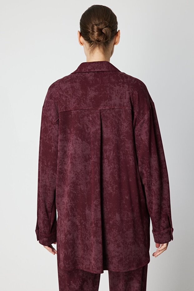 Batik Desenli Uzun Gömlek - 4