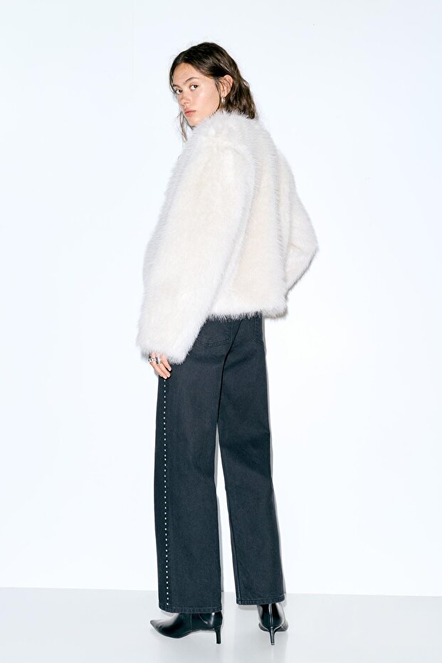 Suni kürk ceket - 5