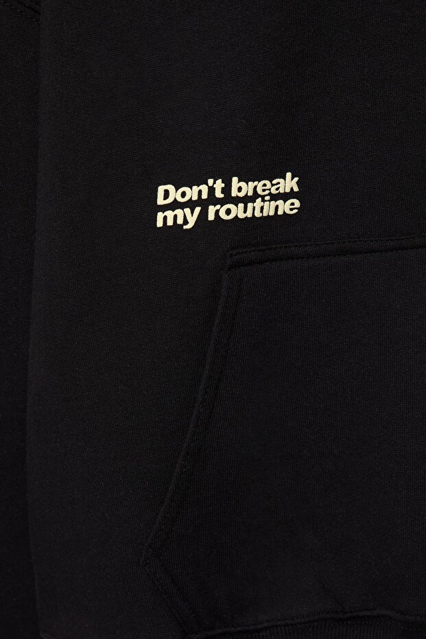 Yıldız desenli kapüşonlu sweatshirt - 7