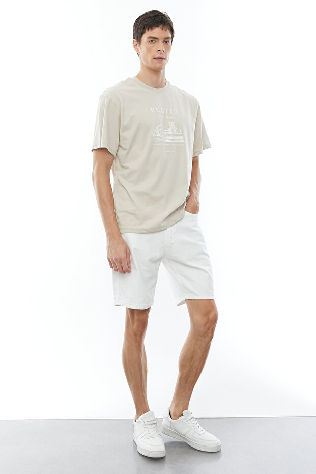 Denim Bermuda Şort - 4