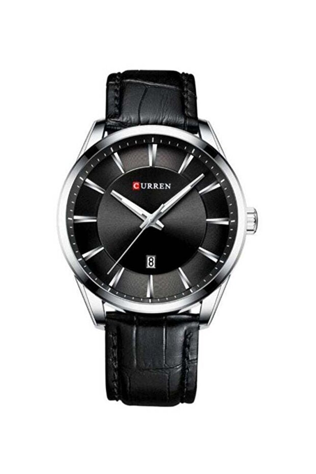 Men's Water Resistant Analog Watch 8365 - 45 mm - Black