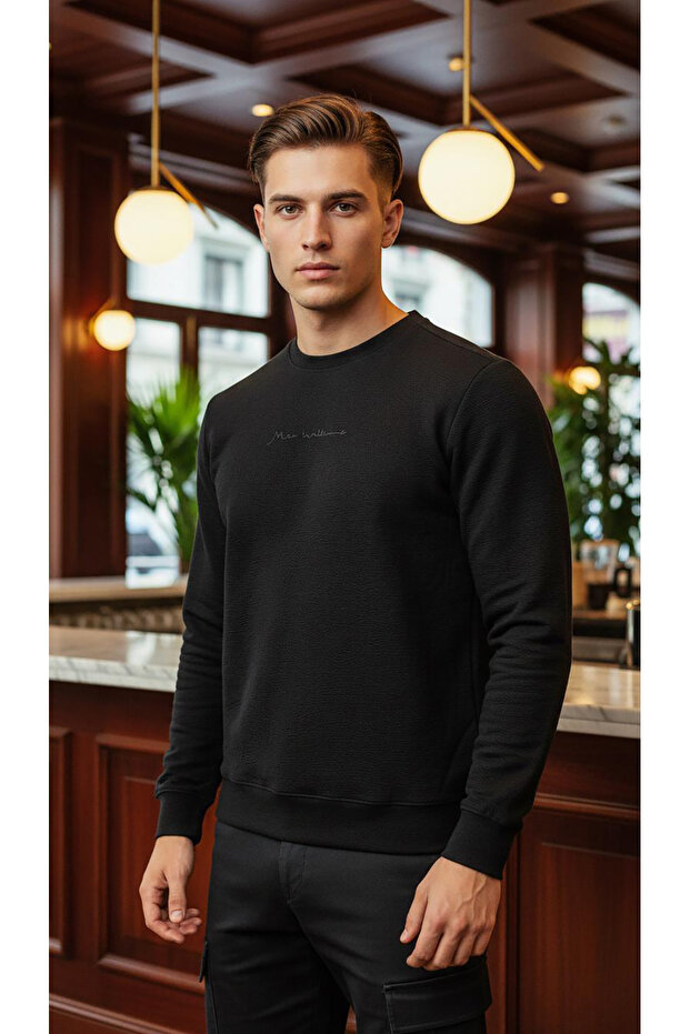 Bürümcük dokuma sweatshirt - 1