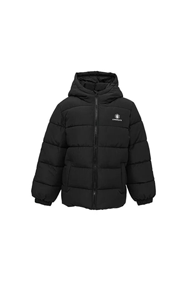Sonne Warm Material with Fleece Inside Woven Long Children's Coat Black