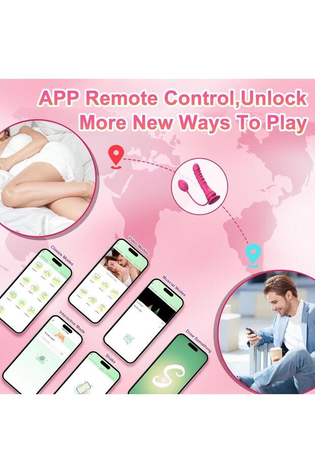 APP Kontrollü Strapon Dildo - 5