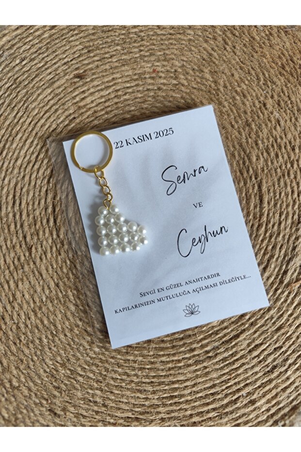 Engagement Wedding Henna Favors 10 Pieces Heart Keychain