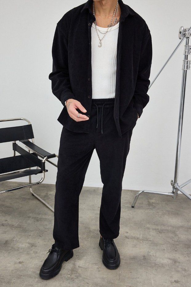 Comfortable Fit Velvet Shirt & Pants Set Ag-Y19533Wyz