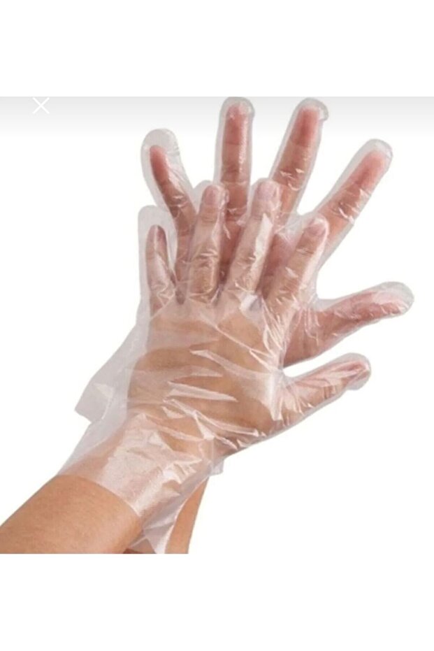 Şeffaf Eldiven 100 adet Poşet Eldiven 1 paket - 2