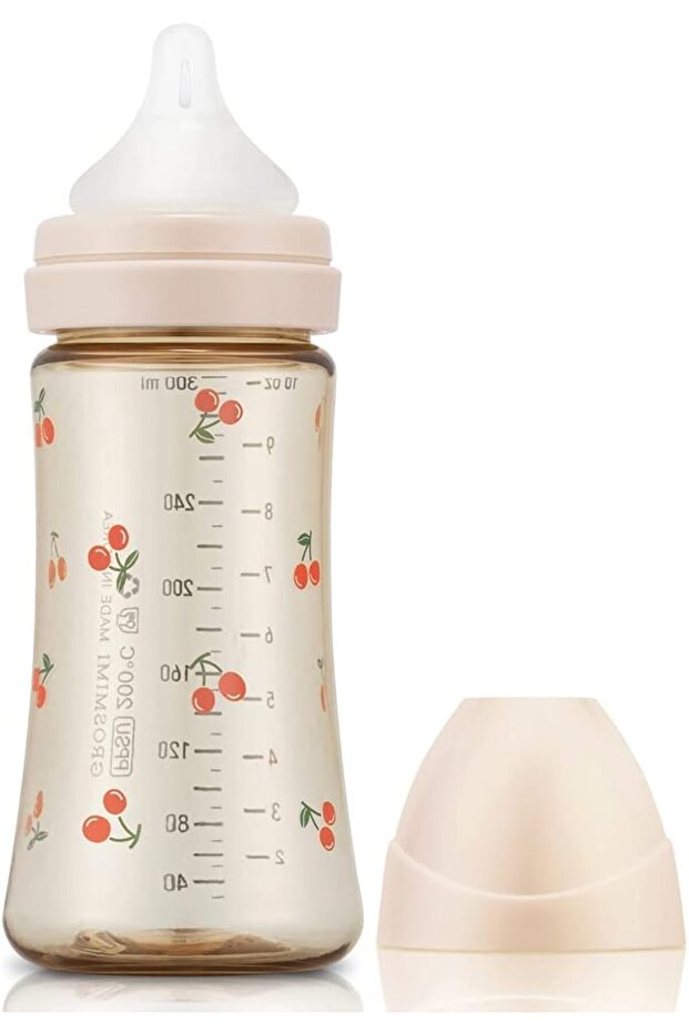 PPSU Baby Bottle, BPA Free (10oz Cherry_Rose Gold)