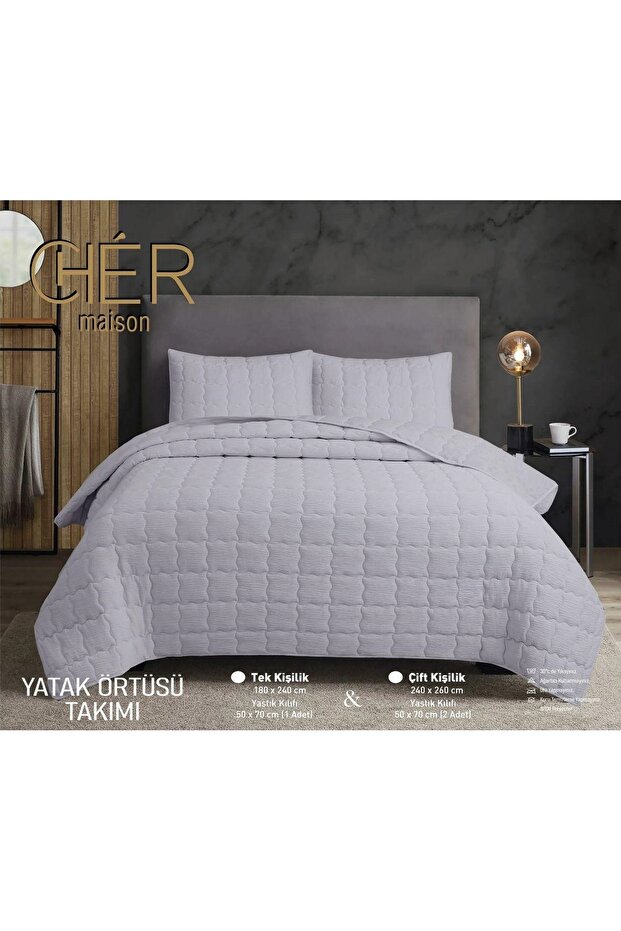 Multi-Purpose Double Bedspread with Pillowcases - 1