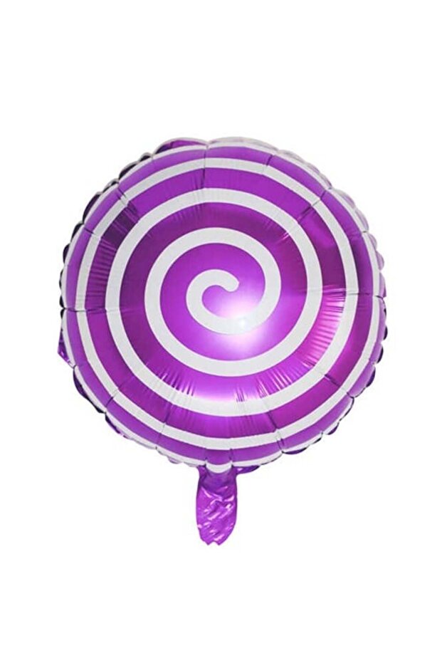 Purple Spiral Candy Foil Balloon 45 cm