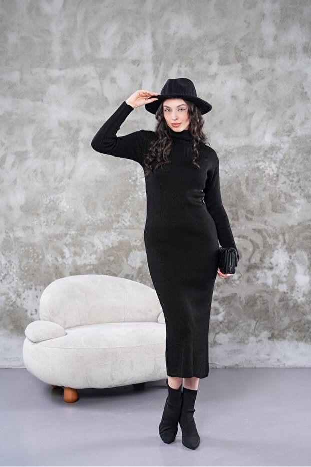 Corded Knitwear Dress