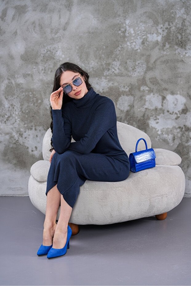 Corded Knitwear Dress