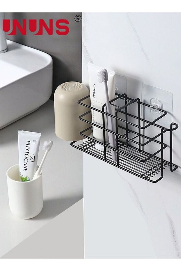 Toothbrush Holders For Bathroom,Wall Mounted Toothpaste And Toothbrush Holder With 5 Slots And 2 Cu