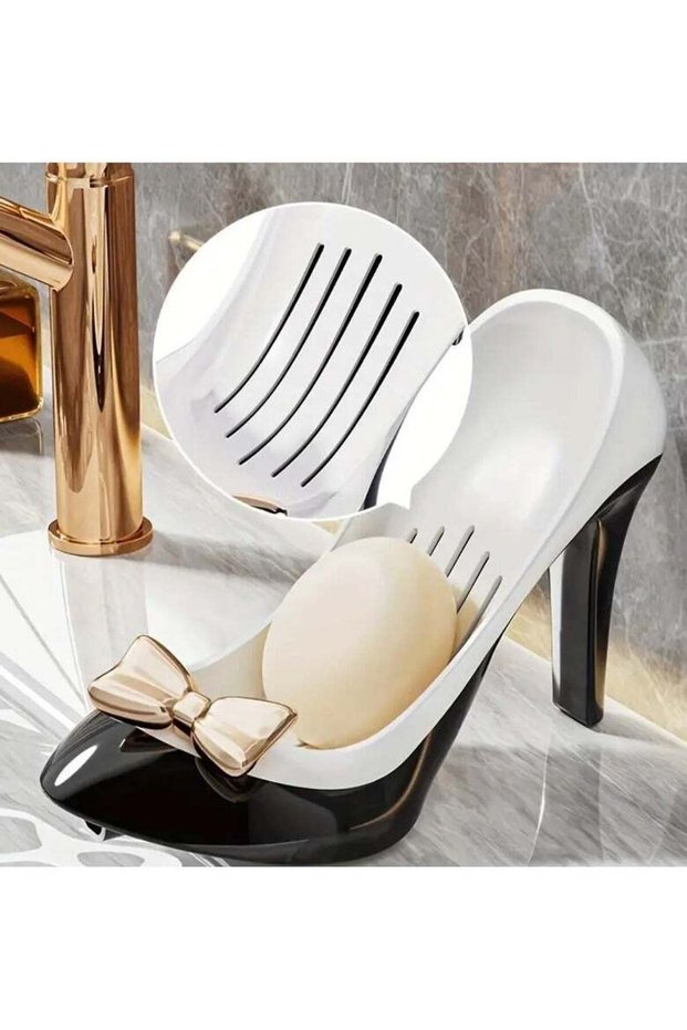 Multifunctional High Heel Soap Box - Unique Shoe-Shaped Design with Drainage, Bathroom Soap Holder